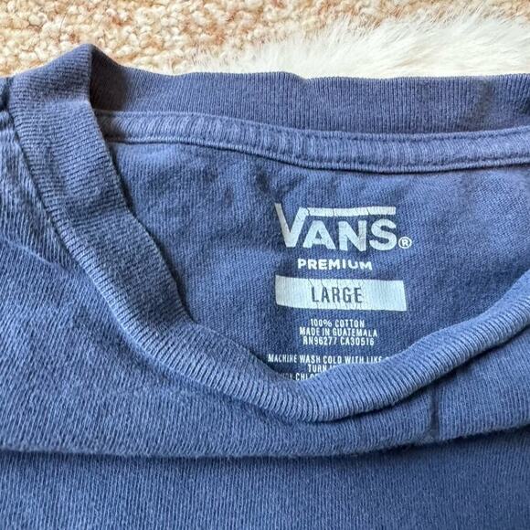 Vans t shirt, size Large, Blue & Teal writing, Classic Style - Picture 4 of 4